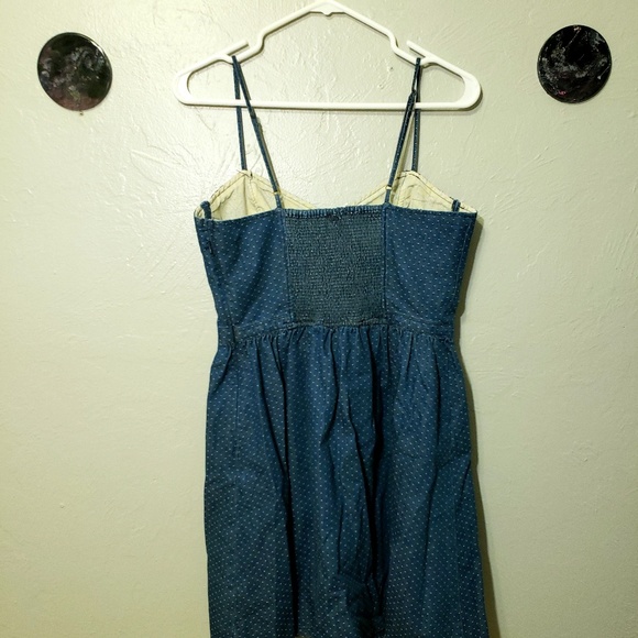 Free People blue polka dot mini dress - Picture 3 of 7